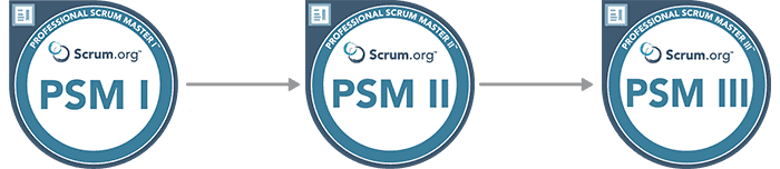 Die drei Professional Scrum Master Badges