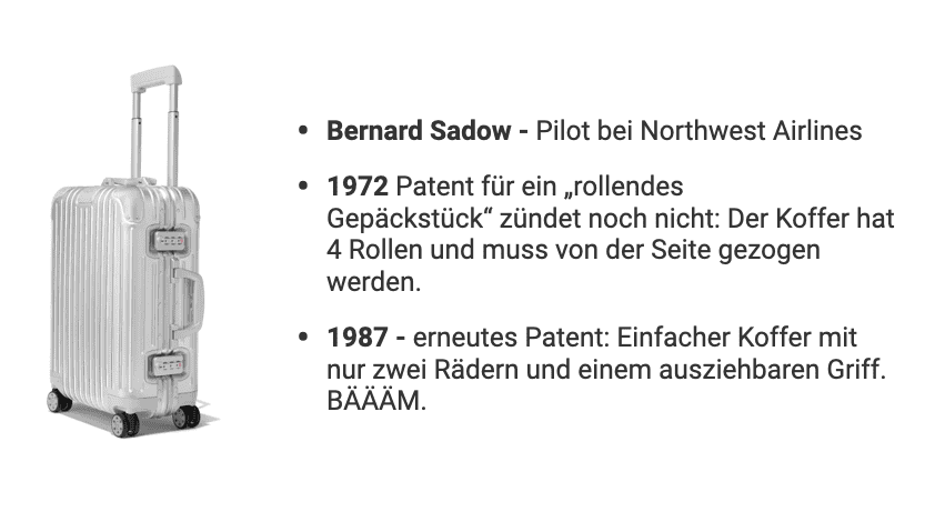 Foto eines Trolleys und die wichtigsten Daten zur Trolley Erfindung.